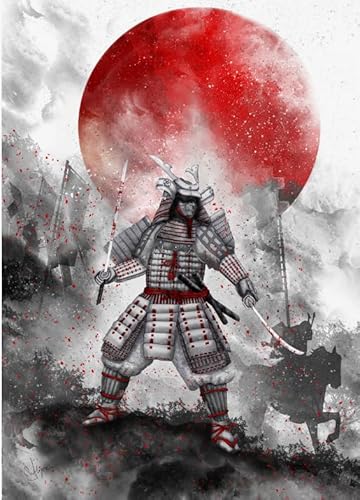 Das Puzzle 1000 Teile Japanisches Samurai-Kunstplakat Puzzle Für Erwachsene Und Familien Lernspielzeug Geschenk Df15Pq 52x70CM von TNTEVX