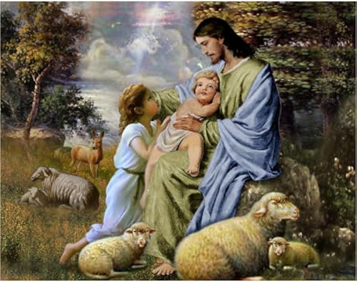 Das Puzzle 2000 Teile Jesus und Kinder Poster Puzzle für Erwachsene Familie Lernspielzeug Gt67Vy 70x100CM von TNTEVX