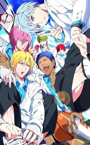 Puzzle 1000 Teile Basketball Animes Kurokos Basketball-Poster Buntes Geschicklichkeitsspiel für die ganze Familie Erwachsene Xq86Zp 26x38CM von TNTEVX