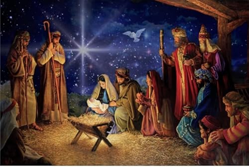 Puzzle 1000 Teile Die Geburt Jesu Puzzles Lernspielzeug für Erwachsene Gt48Vy 52x70CM von TNTEVX