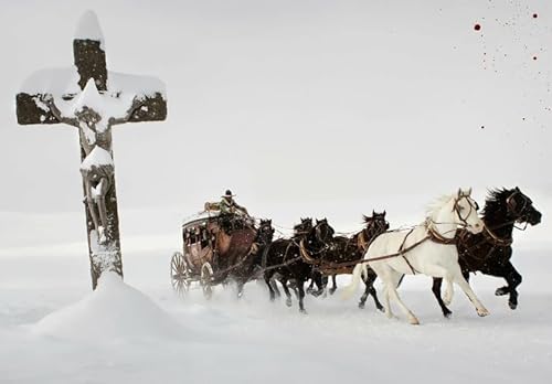 Puzzle 1000 Teile Film The Hateful Eight Poster Buntes Geschicklichkeitsspiel für die ganze Familie Erwachsene Xq96Zp 26x38CM von TNTEVX