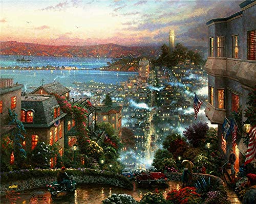Puzzle 1000 Teile Kinkade, Stadt, Nebel, Straße, klassisches Puzzle, 3D-Puzzle, DIY-Kit, Holzspielzeug, einzigartiges Geschenk, Heimdekoration, Dekoration, Gemälde, 38 x 26 cm Puzzle 1000 Teile Kinkade, Stadt, Nebel, Straße, klassisches Puzzle, 3D-Puzzle, DIY-Kit, Holzspielzeug, einzigartiges Geschenk, Heimdekoration, Dekoration, Gemälde, 38 x 26 cm von TNTEVX