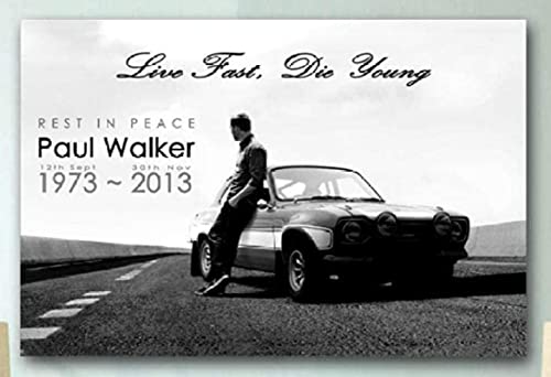 Puzzle 1000 Teile Paul Walker Fast Furious Vintage Poster Für Erwachsene Spiele Spielzeug Px526Yk 52x70CM von TNTEVX