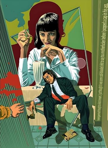 Puzzle 1000 Teile Uma Thurman Klassisches Filmplakat Für Erwachsene Familienspiele Lernspielzeug Xq423Zy 26x38CM von TNTEVX