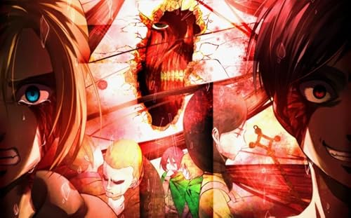 Puzzle 2000 Teile Japanisches Anime Eren.Jaeger Poster Für Erwachsene Lernspielzeug Puzzles Kq143Pz 70x100CM von TNTEVX
