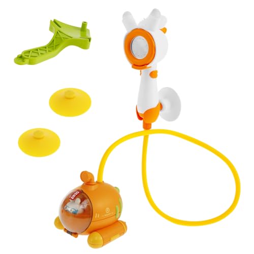 Babybadewanne Duschkopf, Kleinkind-Badewannen-Spritzspielzeug mit Saugnapf, austauschbaren Duschköpfen und Anleitung, 65cm U-Boot-Baby-Duschkopf Badespielzeug für Mädchen & Jungen von TNTGMG