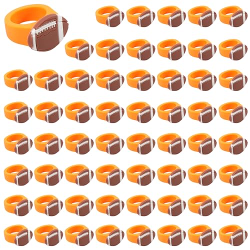 Cupcake Topper Dekorationen, 60 Stück Sport-Thema Törtchen Topper Ringe, 3×2,8×2,5 cm, Kunststoff Party Dekorationen Törtchen Ringe für Jungen Kinder Geburtstag Sport Ball Spiel Thema Party(Rugby) Cupcake Topper Dekorationen, 60 Stück Sport-Thema Törtchen Topper Ringe, 3×2,8×2,5 cm, Kunststoff Party Dekorationen Törtchen Ringe für Jungen Kinder Geburtstag Sport Ball Spiel Thema Party(Rugby) von TNTGMG