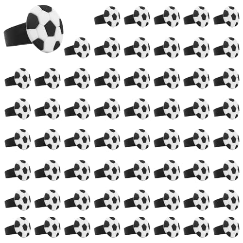 Cupcake Topper Dekorationen, 60 Stück Sport-Thema Törtchen Topper Ringe, 3×2,8×2,5 cm, Kunststoff Party Dekorationen Törtchen Ringe für Jungen Kinder Geburtstag Sport Ball Spiel Thema Party(Fußball) Cupcake Topper Dekorationen, 60 Stück Sport-Thema Törtchen Topper Ringe, 3×2,8×2,5 cm, Kunststoff Party Dekorationen Törtchen Ringe für Jungen Kinder Geburtstag Sport Ball Spiel Thema Party(Fußball) von TNTGMG