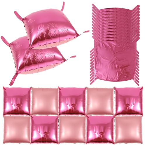 Folienballons,Doppelseitige rosa Folienballons,55×55 cm,Quadratische Wandhintergrund Mylar Ballons,Wiederverwendbare Aluminium Geburtstag Ballons für Graduierung Hochzeit Geburtstag Partei(24PCS) von TNTGMG