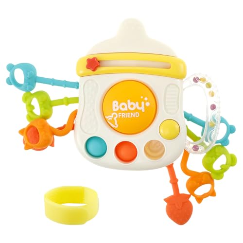 Montessori-Spielzeug für 6-18 Monate, 8-in-1 musikalische sensorische Lernen Kleinkind Spielzeug, Silikon Pull String Zahnen, Flugzeug Reisen wesentliche Aktivität für Mädchen Jungen Montessori-Spielzeug für 6-18 Monate, 8-in-1 musikalische sensorische Lernen Kleinkind Spielzeug, Silikon Pull String Zahnen, Flugzeug Reisen wesentliche Aktivität für Mädchen Jungen von TNTGMG