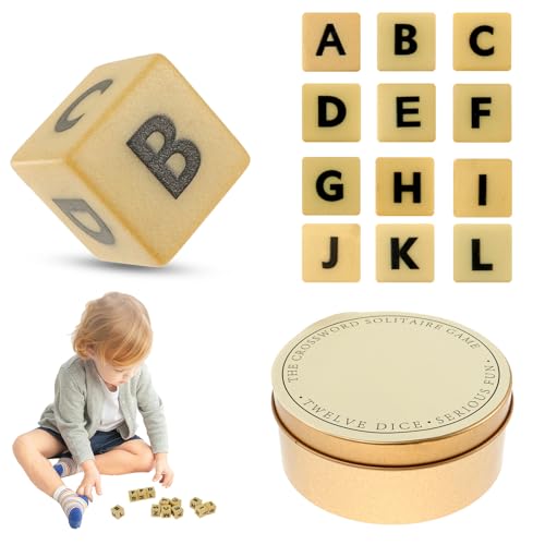 TNTGMG Kreuzworträtsel Würfelspiel,12PCS hölzerne Würfel Set,6-seitige Würfel Kreuzworträtsel kreatives Spiel,tragbare interaktive Wort Spiele für Kinder Erwachsene Familie Spiel TNTGMG Kreuzworträtsel Würfelspiel,12PCS hölzerne Würfel Set,6-seitige Würfel Kreuzworträtsel kreatives Spiel,tragbare interaktive Wort Spiele für Kinder Erwachsene Familie Spiel von TNTGMG