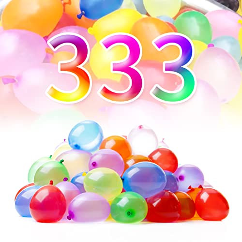 333 Stück Wasserbomben Balloons, Schnellfüller Wasserballons, 9 Bündel mit je 37 Water Balloons, selbst verschließend ohne Knoten, Bunt Gemischt,viel Spaß von TNTOR