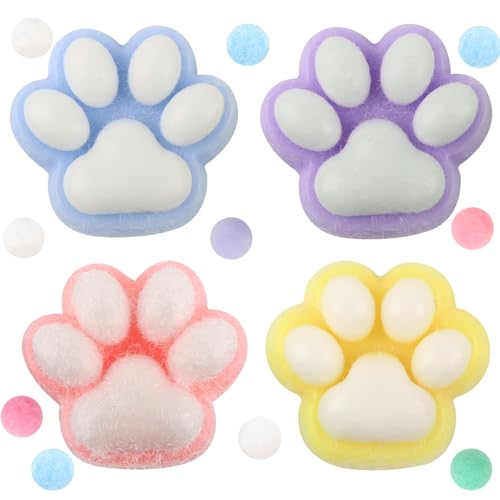 TOAOB 4 Stück Mehrfarbig Squeeze Spielzeug Katzenpfote Sensorische Anti Stress 7cm Cat Paw Squeeze Quetschspielzeug Flauschige Silikon Pfote Katzenpfoten Relief Stressabba TOAOB 4 Stück Mehrfarbig Squeeze Spielzeug Katzenpfote Sensorische Anti Stress 7cm Cat Paw Squeeze Quetschspielzeug Flauschige Silikon Pfote Katzenpfoten Relief Stressabba von TOAOB THE ONE AND ONLY BABY