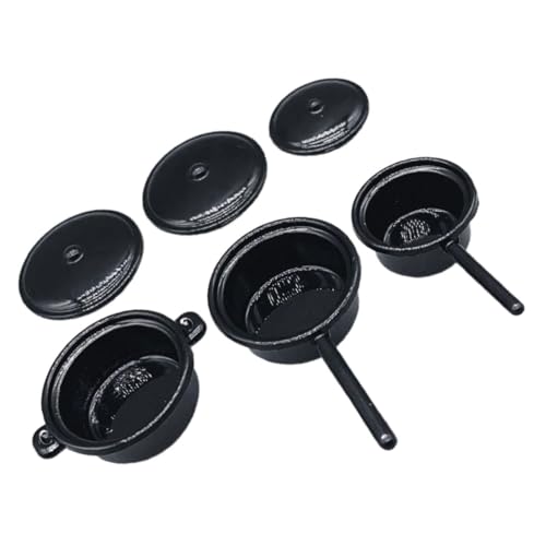 3 Stück Töpfe und Pfannen aus Metall für Puppenhaus Dekoration Küchenaccessoires für Kreatives und Miniaturkunst 3 Stück Töpfe und Pfannen aus Metall für Puppenhaus Dekoration Küchenaccessoires für Kreatives und Miniaturkunst von TOBBOMEY