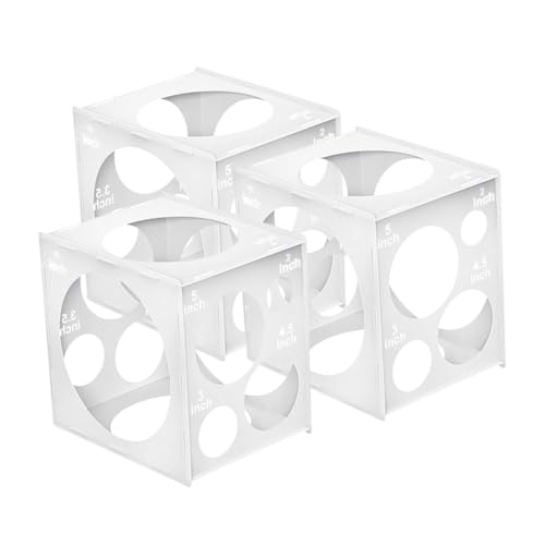 3Er-Box Ballonmessbox Ballonpumpe wasserballon Ballonbogen-Kit Luft Plastikballon Messbox Ballon Größenmessung Ballon Messkasten Partei Messinstrument Ballonzubehör PVC TOBBOMEY 3Er-Box Ballonmessbox Ballonpumpe wasserballon Ballonbogen-Kit Luft Plastikballon Messbox Ballon Größenmessung Ballon Messkasten Partei Messinstrument Ballonzubehör PVC TOBBOMEY von TOBBOMEY