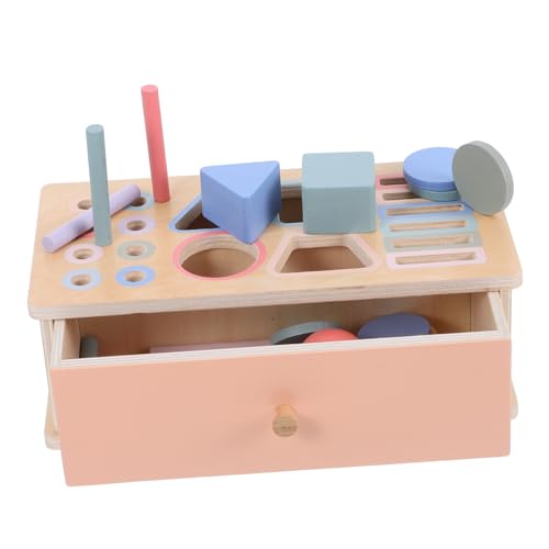TOBBOMEY 1 Satz Bausteine ​​der Früherziehung Montessori Sortierspielzeug Lernspielzeug Für Kleinkinder Spielzeugbausteine Gehirnentwicklungspflichtezeug Für Säugling Hölzern von TOBBOMEY