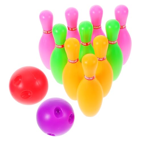 TOBBOMEY 1 Satz Indoor Bowling Set für Bunten Kegeln und Bällen Interaktives Eltern Junge Mädchen für Drinnen Fördert Koordination und Motorische Fähigkeiten TOBBOMEY 1 Satz Indoor Bowling Set für Bunten Kegeln und Bällen Interaktives Eltern Junge Mädchen für Drinnen Fördert Koordination und Motorische Fähigkeiten von TOBBOMEY