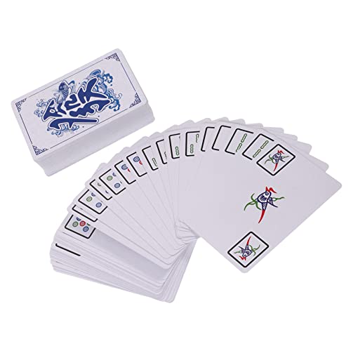 TOBBOMEY 1 Satz Mahjong Kartenspiel Tragbare Mahjong Papierkarten für Partys Camping und Zuhause Hochwertiges Langlebiges Material für Unterhaltung und Ausflüge TOBBOMEY 1 Satz Mahjong Kartenspiel Tragbare Mahjong Papierkarten für Partys Camping und Zuhause Hochwertiges Langlebiges Material für Unterhaltung und Ausflüge von TOBBOMEY