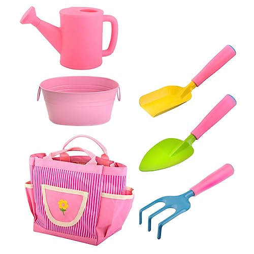 TOBBOMEY 1 Satz Mini Gartenwerkzeug Set für Teiliges Set mit Schaufeln und Rechen für Blumen und Gemüse für Kleine Hände für Gartenarbeit und Outdoor Spiel von TOBBOMEY