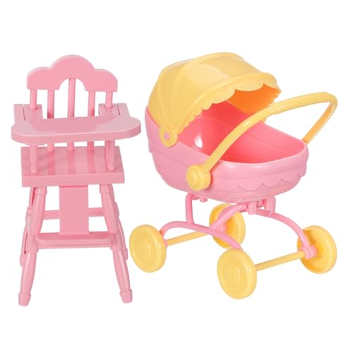 TOBBOMEY 1 Satz Mini -Spielzeugwagen Kinderwagenzubehör, Babyspielwagen Kinderwagen für Babypuppen Kinderwagen für kleine Puppen Babydoll High Stuhl Puppenwagen für Abs TOBBOMEY 1 Satz Mini -Spielzeugwagen Kinderwagenzubehör, Babyspielwagen Kinderwagen für Babypuppen Kinderwagen für kleine Puppen Babydoll High Stuhl Puppenwagen für Abs von TOBBOMEY