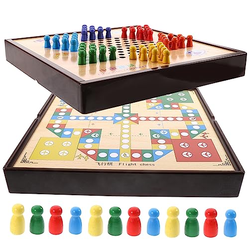 TOBBOMEY 1 Satz Multifunktionales Schachspiel aus Holz Lehrreiches Brettspiel für Erwachsene Tragbar und Leicht Fördert und Strategisches Zufälliger Stil TOBBOMEY 1 Satz Multifunktionales Schachspiel aus Holz Lehrreiches Brettspiel für Erwachsene Tragbar und Leicht Fördert und Strategisches Zufälliger Stil von TOBBOMEY