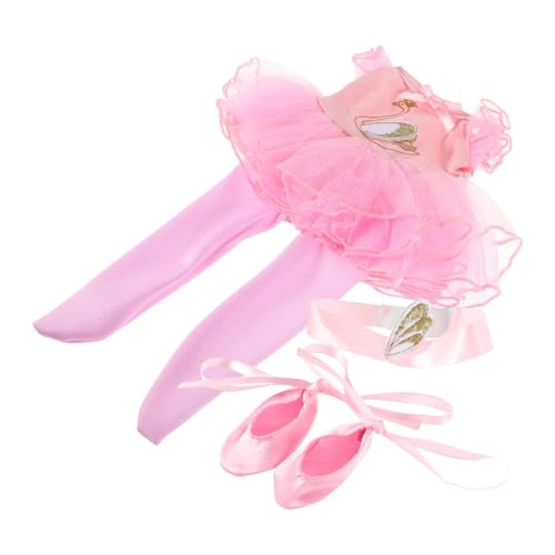 TOBBOMEY 1 Satz Puppenballettkostüm Anzug Puppe Ballerina-Puppe Dutthüllen Für Den Balletttanz Puppe Im Stillanzug Prinzessin Zubehör Prinzessin Puppe Kleiderpuppe Polyester Rosa von TOBBOMEY