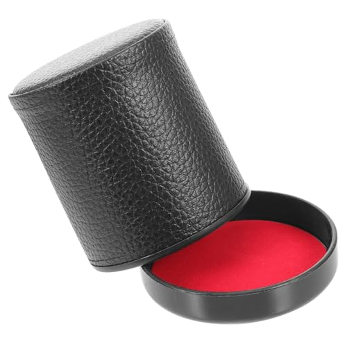 TOBBOMEY 1 Satz Siebbecher Aus Geräuschlosem Leder Würfel Aufleuchten Shut-The-Box-Spiel Schalthebel Kaffeetassen Zum Mitnehmen Mit Deckel Shaker-Tasse Mini-Tasse Smarte Tasse Rot Plastik von TOBBOMEY