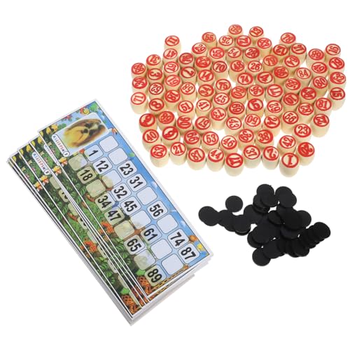TOBBOMEY 1 Satz Vintage Russisches Lotto Spielset Holz Bingo Spiel mit Nummern Karten für Partys und Familien Interaktive Unterhaltung für Erwachsene und Durchmesser TOBBOMEY 1 Satz Vintage Russisches Lotto Spielset Holz Bingo Spiel mit Nummern Karten für Partys und Familien Interaktive Unterhaltung für Erwachsene und Durchmesser von TOBBOMEY