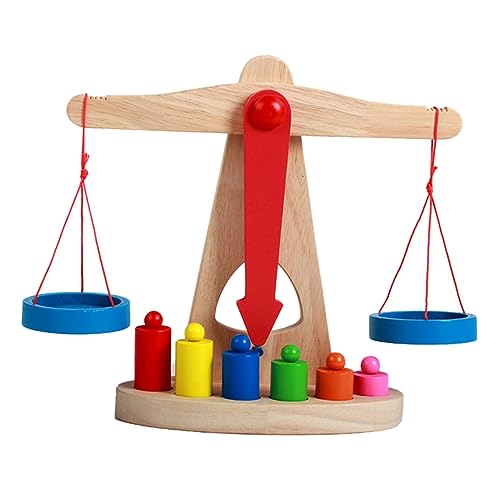 TOBBOMEY Balance-waagen Für Kleinkinder Kinderspielzeug Holzwaage Lernspielzeug Für Die Ersten Jahre von TOBBOMEY