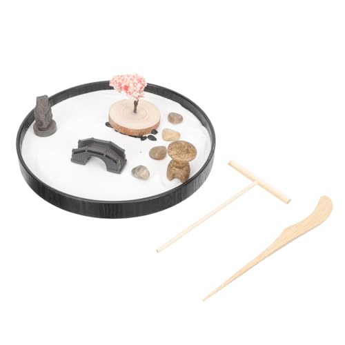 TOBBOMEY 1 Satz Zen-sandtisch-Ornament Desktop-mini-Zen-Garten Mini Japanischer Zen-gartenbausatz Sandtischkunst Mini- Mini-Zen-sandgarten Sand-Zen-Garten Retro Stein von TOBBOMEY