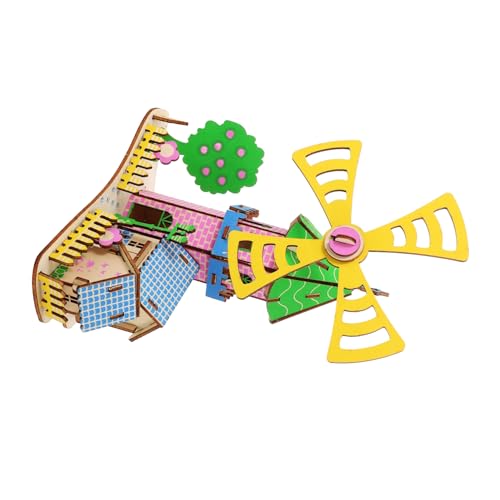 TOBBOMEY Puzzle Für Jungen Und Mädchen Holz Windmühle 3D Modell Montage Puzzle Alter von TOBBOMEY