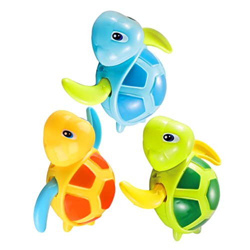 TOBBOMEY Badeschildkröten-Spielzeug-Set 3-teilig Wasserspielzeug Cartoon-Design Sicher Keine Batterie Für Babyparty von TOBBOMEY