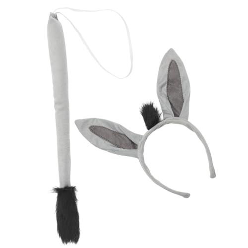 TOBBOMEY 1 Set Esel Stirnband Set, Karnevalskostüm Dekorationen, Festival, Esel Kostüm Zubehör, Tier Performance Requisite, Karnevals Tierkostüm Requisiten, Party Requisiten von TOBBOMEY