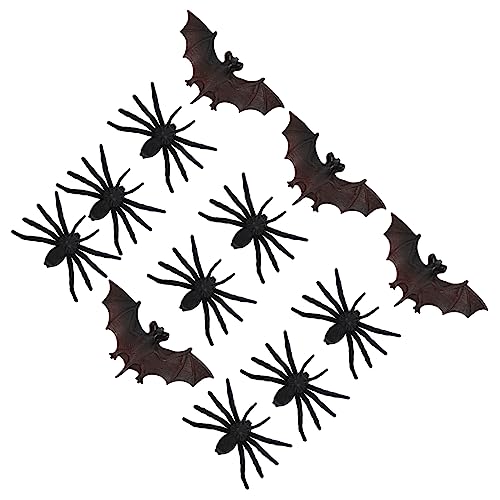 TOBBOMEY 1 Set Fledermausspinnen Requisiten, Halloween Ornamente, Streich Requisiten, Halloween Party Dekoration, Gefälschte Fledermaus, Spielzeug, Halloween Spinnen Requisiten, Streich von TOBBOMEY