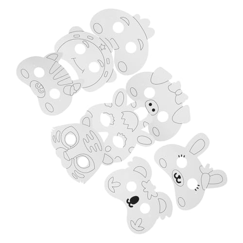 TOBBOMEY 1satz Diy Malen Papiermaske Unbemalte Halloween Maske Für Kreatives Basteln Für Kostümpartys Hochzeit Modenschauen Und Kinderprojekte von TOBBOMEY