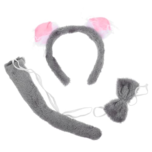 TOBBOMEY 1 Set Koala Tierkopfschmuck, Koala Kostümzubehör, Tier Cosplay Zubehör, Koala Fliege, Dekorative Koala Stirnbänder, Koala Kostüm Für Mädchen, Koala Cosplay Kostüm von TOBBOMEY