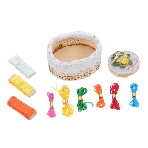 TOBBOMEY 1 Set Mini Stickwerkzeugkorb, Miniaturen Zum Basteln, Modellbausatz, Mini Raumbausatz, Miniaturhaus, Tiny House Bausätze, Miniaturmöbel, Ornament, Miniatursachen, Puppenhausmöbel TOBBOMEY 1 Set Mini Stickwerkzeugkorb, Miniaturen Zum Basteln, Modellbausatz, Mini Raumbausatz, Miniaturhaus, Tiny House Bausätze, Miniaturmöbel, Ornament, Miniatursachen, Puppenhausmöbel von TOBBOMEY