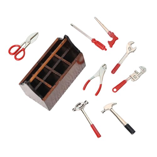 TOBBOMEY 1 Set Miniatur Werkzeugkasten, Miniatur Werkzeuge, Puppenhaus, Mini Werkzeuge, Puppenhaus Dekoration, Winzige Werkzeuge, Spielzeug, Kinder Puppenhaus Zubehör, Miniatur Puppenhaus TOBBOMEY 1 Set Miniatur Werkzeugkasten, Miniatur Werkzeuge, Puppenhaus, Mini Werkzeuge, Puppenhaus Dekoration, Winzige Werkzeuge, Spielzeug, Kinder Puppenhaus Zubehör, Miniatur Puppenhaus von TOBBOMEY