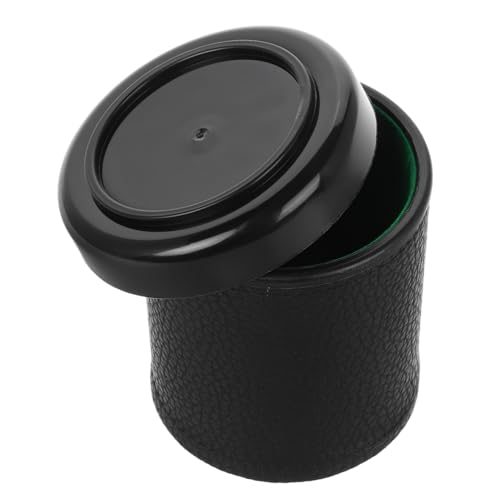 TOBBOMEY Leiser Würfelbecher Party-bar Ktv Samt Geräuschreduzierung Leder-würfelbecher Schwarze Stumme Basisfarbe Cup Shake-würfelhalter Würfelspiel-zubehör von TOBBOMEY