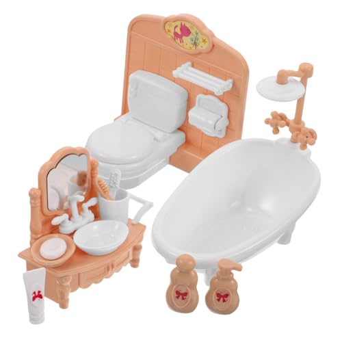 TOBBOMEY 1 Set Puppenhausmöbel, Puppenhausmöbel, Exquisite Kleine Möbel, Mini Möbel Für Puppenhäuser, Mini Badezimmerutensilien Für Puppen, Badezimmerzubehör Für Puppenhäuser von TOBBOMEY