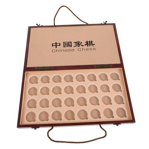 TOBBOMEY 1 Set Schachbox Reiseschach Xiangqi Holzschachbrett Schachbrett Reisespiel Vintage Chinesisches Schach Halma von TOBBOMEY