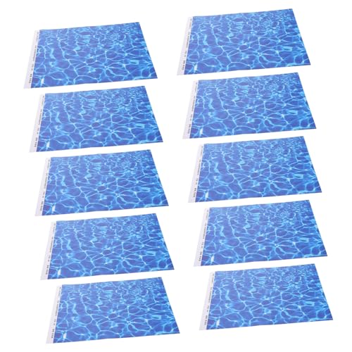 TOBBOMEY 10 Blatt Wassermusterpapier, Wassertapete, Ozeantapete, Posterpapier, Bastelpapier, Aquarium Hintergrund, Schwimmbad Hintergrund, Pool Hof Hintergrund, Wasser Hintergrund TOBBOMEY 10 Blatt Wassermusterpapier, Wassertapete, Ozeantapete, Posterpapier, Bastelpapier, Aquarium Hintergrund, Schwimmbad Hintergrund, Pool Hof Hintergrund, Wasser Hintergrund von TOBBOMEY