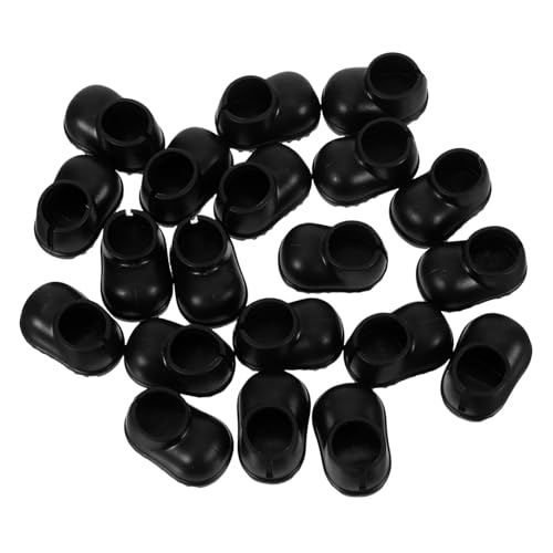 TOBBOMEY 10 Paare Miniatur Puppen Gummistiefel aus Kunststoff Präzise Passend für Puppen Detailgetreue Mini Regenstiefel für Puppenhaus Dekoration und Kindgerechtes Zubehör von TOBBOMEY