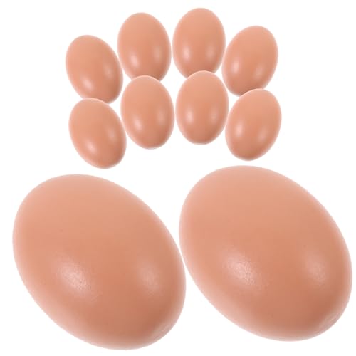 TOBBOMEY 10stücke Holz-Eier Für Ostern Bemalbare Deko-Eier Aus Holz Bastelmaterialien Für Simulationseier Für Kreative Projekte Und Festdekoration von TOBBOMEY