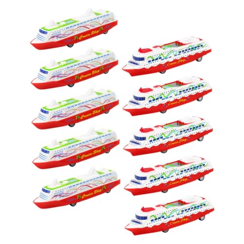 TOBBOMEY 10 Stück Pull Back Schiffsmodelle Pull Back Schiffsspielzeug Kinderspielzeug Spielzeugautos Für Mädchen Spielzeugautos Für Kinder Spielzeugfahrzeuge Kleinkinderautospielzeug von TOBBOMEY