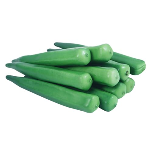 TOBBOMEY 10 Stück Simuliertes Okra Gemüse Ornament, Lebensechte Schaumstoffe, Okra Dekorationen, Künstliche Okra, Lebensechte Gefälschte Okra, Falsches Gemüse, Gefälschte Okra Modelle, TOBBOMEY 10 Stück Simuliertes Okra Gemüse Ornament, Lebensechte Schaumstoffe, Okra Dekorationen, Künstliche Okra, Lebensechte Gefälschte Okra, Falsches Gemüse, Gefälschte Okra Modelle, von TOBBOMEY
