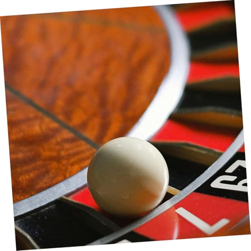 TOBBOMEY 10 Stück Teiliges Acryl Perlen Weiß Langlebige Spielperlen Ersatzkugeln für Roulette Wheel Klare Sichtbare Kugeln für Poker und Brettspiel Zubehör von TOBBOMEY