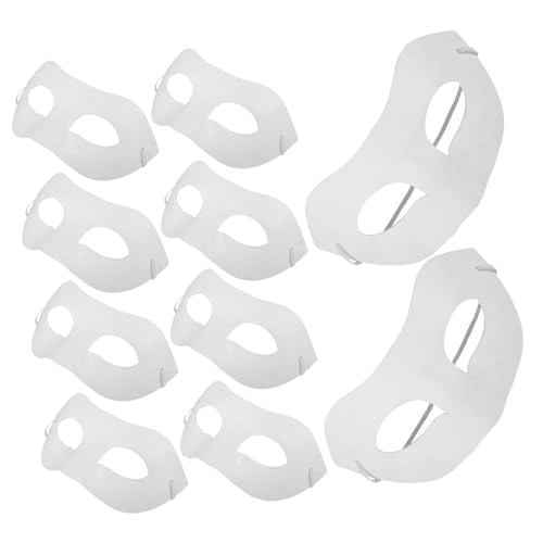 TOBBOMEY 10 Stück Teiliges DIY Papiermasken zum Bemalen Leichte Sichere Papiermasken für Maskerade Karneval Halloween Partydekoration und Kreative Bastelprojekte für Erwachsene von TOBBOMEY