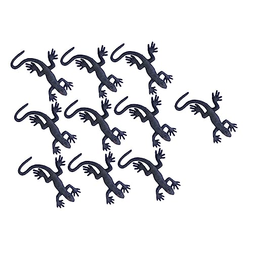 TOBBOMEY 10 Stück Teiliges Gecko Modell aus Hochwertigem Kunststoff Realistische Simulation als Halloween Deko April Fools Day Scherzartikel und Gruselige Party Requisiten von TOBBOMEY