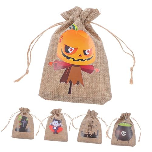 TOBBOMEY 10 Stück Teiliges Halloween Süßigkeitssäckchen aus Baumwollsack mit Kordelzug Wiederverwendbare Kürbis Geschenktüten für Trick Treat Partydekoration und Vielseitige TOBBOMEY 10 Stück Teiliges Halloween Süßigkeitssäckchen aus Baumwollsack mit Kordelzug Wiederverwendbare Kürbis Geschenktüten für Trick Treat Partydekoration und Vielseitige von TOBBOMEY